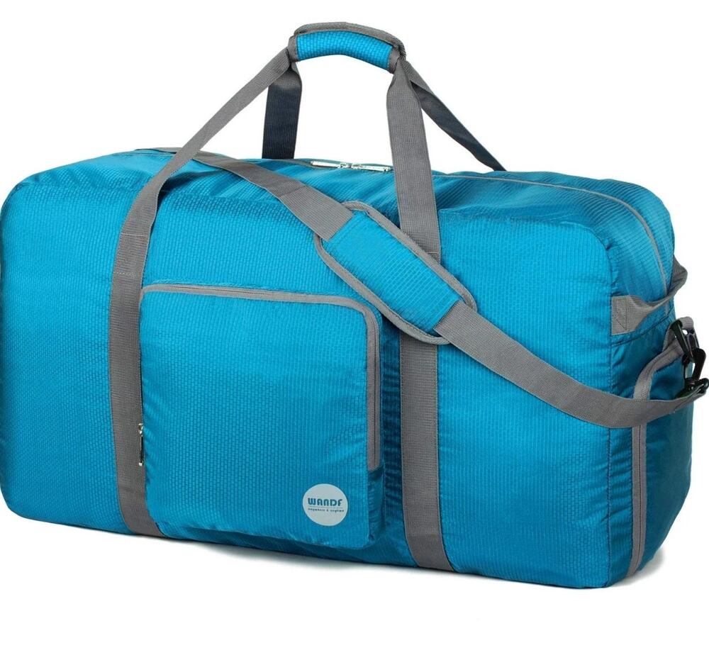 WANDF Unisex 80L Minimalist Athleisure Outdoors Foldable Duffle Travel Luggage